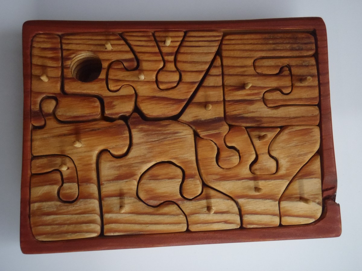 puzzle with Love Joy in words