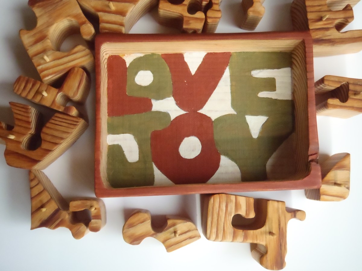 word painted inside puzzle box