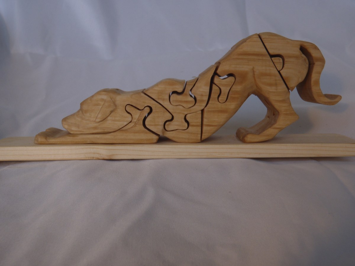 9 piece stretching dog puzzle