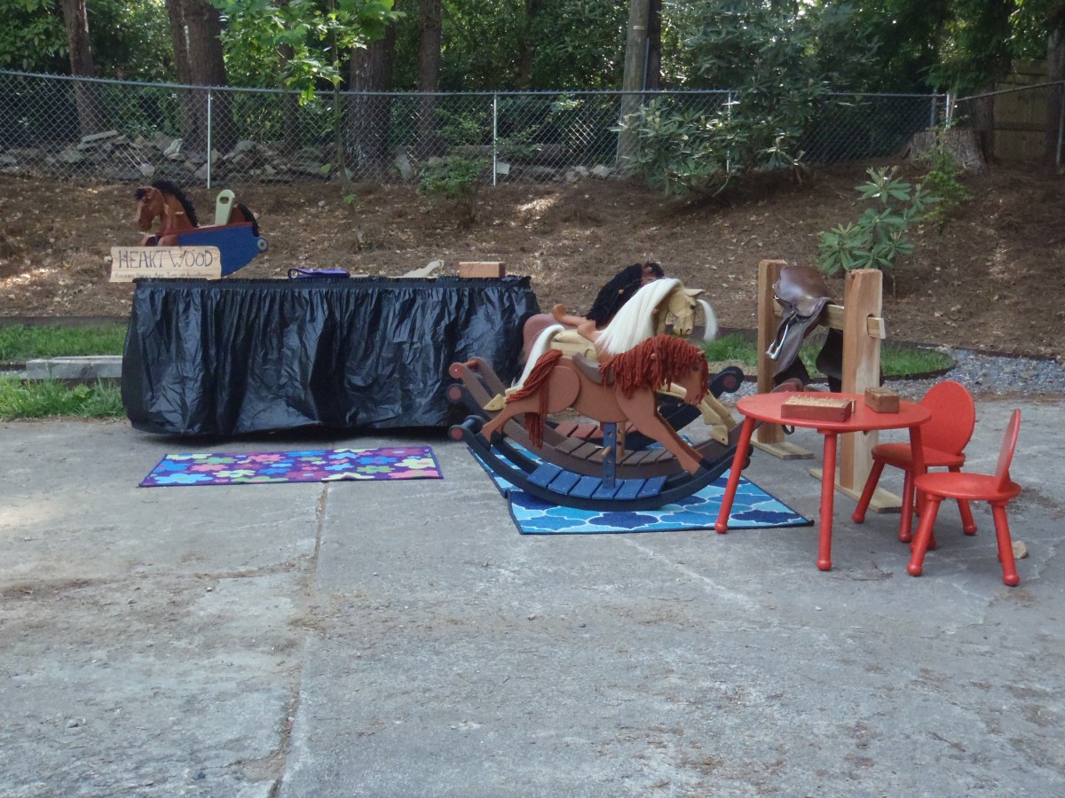 rocking horses in craft display
