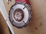 top view of lancelot chainsaw blade for angle grinder